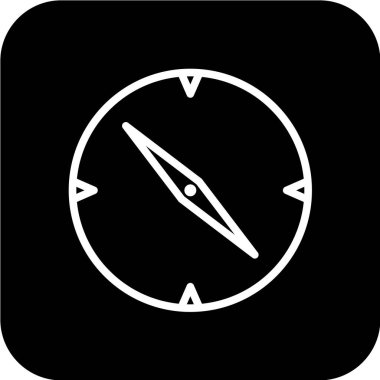 Pusula simgesi, vektör illüstrasyonu. düz tasarım biçimi