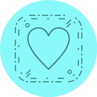 Kalp şekli ikonu. vektör illüstrasyonu