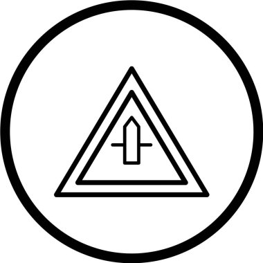 Yol işareti simgesinin vektör illüstrasyonu