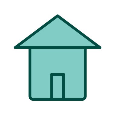 Ev ikonu. vektör illüstrasyonu