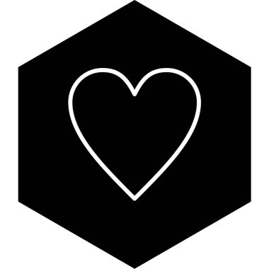 Kalp ikonu vektör illüstrasyonu