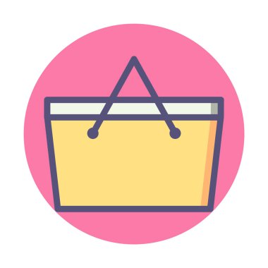 Piknik sepeti simgesi Moda Biçimli İzole Arkaplan