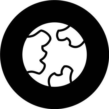 Bir gezegen simgesinin vektör illüstrasyonu