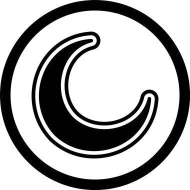 Moda Biçimli Yeni Ay Simgesi Ayrı Arka Gruplandırılmış