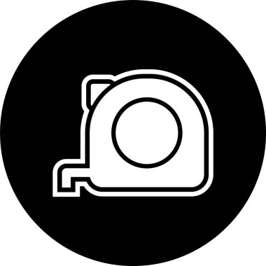 Teyp Simgesi Moda Biçimli İzole Arkaplan Ölçümü      