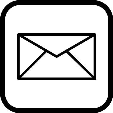 vektör siyah ve beyaz zarf simgesi