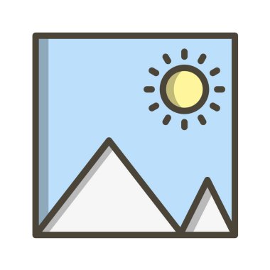 Güneş ve dağ simgesi