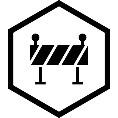  Moda Biçiminde Bariyer Simgesi İzole Arkaplan      