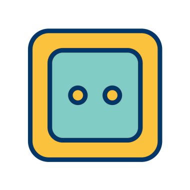 Modern çizgi film simgesinin vektör illüstrasyonu