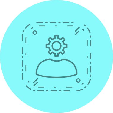 Moda Biçimli İdari Simge İzole Arkaplan     