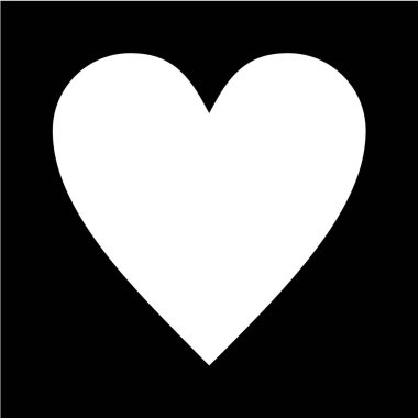 Kalp ikonu vektör illüstrasyonu