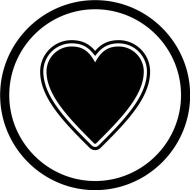 kalp simgesi, vektör illüstrasyonu