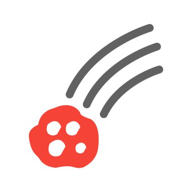 Düşen Meteorit Simgesi Moda Biçiminde İzole Arka Gruplandırılmış