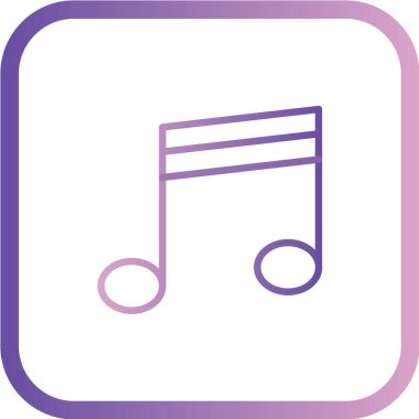 Müzik notası simgesi. vektör illüstrasyonu