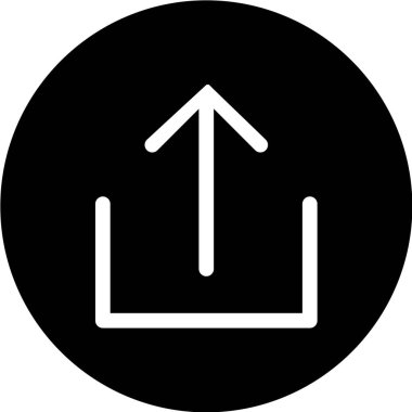 Ok işareti simgesi yükle. vektör illüstrasyonu