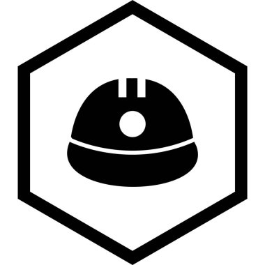 Moda Biçimli Kask Simgesi İzole Arkaplan      