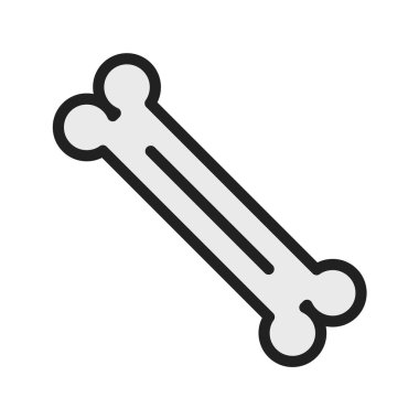 kemik çizgisi vektör simgesi.