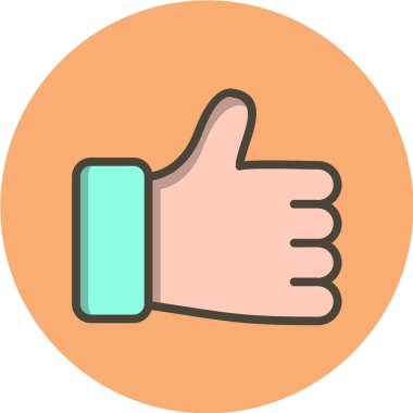 başparmak yukarı simgesi, vektör illüstrasyonu