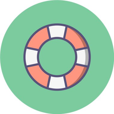 yaz ve seyahat renkli vektör simgesi.