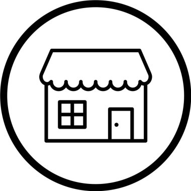 Ev simgesinin vektör illüstrasyonu