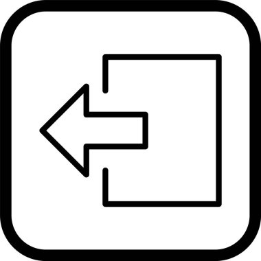 Moda Biçiminde Çıkış Simgesi İzole Arkaplan