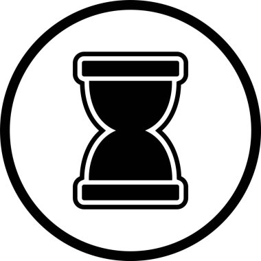 Moda biçimi izole edilmiş arkaplanda kum saati simgesi