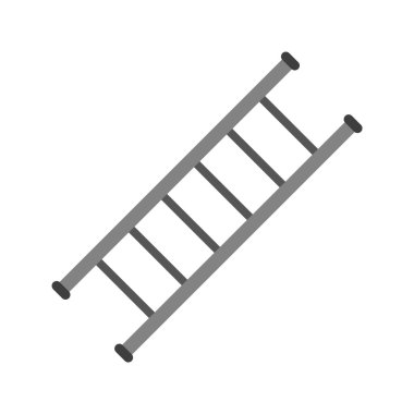 Moda Biçimli Merdiven Simgesi İzole Arkaplan      