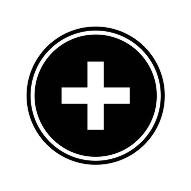 Artı işaret simgesi, vektör illüstrasyonu