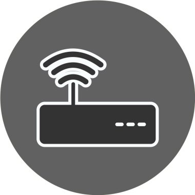 Kablosuz ağ ikonu, vektör illüstrasyonu. düz tasarım biçimi