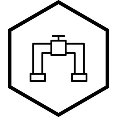 Moda Biçimli Boru Simgesi İzole Arkaplanı      