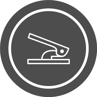  Delik Yumruklayıcı Simgesi Moda Biçimli İzole Arkaplan 