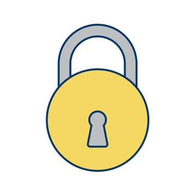 asma kilit ikon vektör çizimi