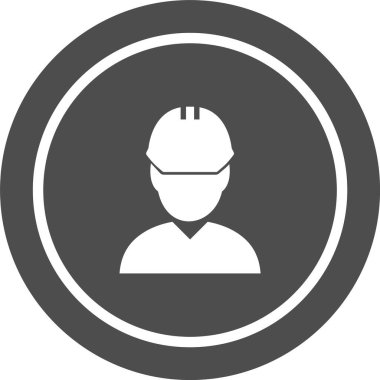 Moda Biçimli Mühendis Simgesi İzole Arkaplan      