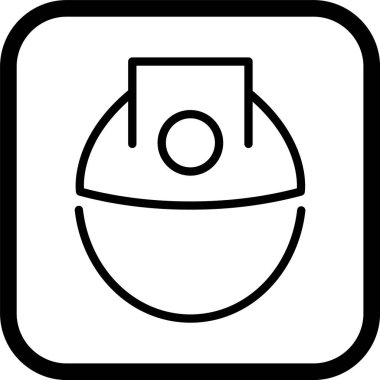 Moda Biçimli Kask Simgesi İzole Arkaplan      