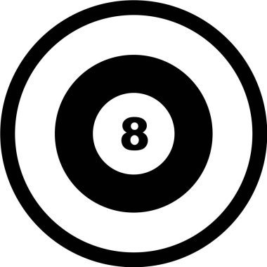 Bir bilardo topunun vektör illüstrasyonu