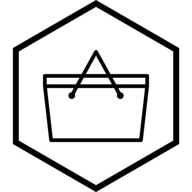 Piknik sepeti simgesi Moda Biçimli İzole Arkaplan