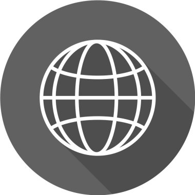 dünya düz vektör simgesi.