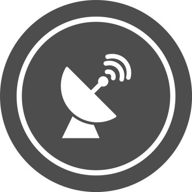 Moda Biçimli Uydu Tabağı Simgesi İzole Arkaplan