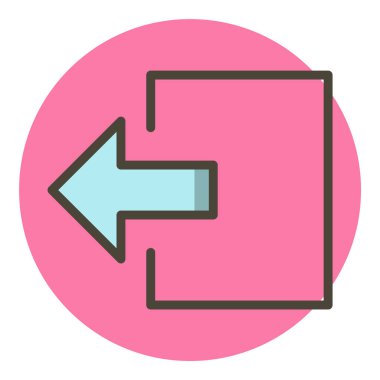 Moda Biçiminde Çıkış Simgesi İzole Arkaplan