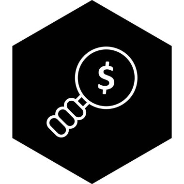 Para Arama Simgesi Moda Biçiminde İzole Arkaplan   