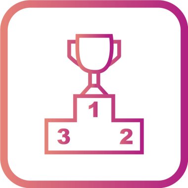 Kupa ödülü simgesi, vektör illüstrasyonu