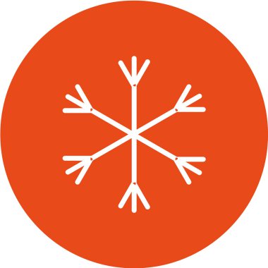 kar Tanesi simgesi vektör çizimi