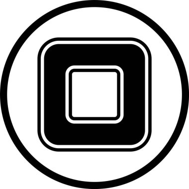 Moda Biçimli Ayırılmış Arkaplanda Simgeyi Durdur