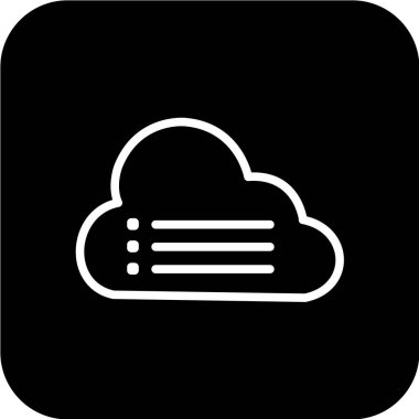 Bulut simgesi, vektör çizimi. düz tasarım biçimi