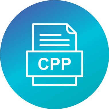 Vektör düz web simgesi. cpp