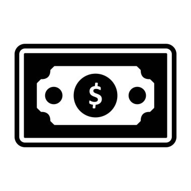 Banka notu Simgesi Moda Biçiminde İzole Arkaplan   