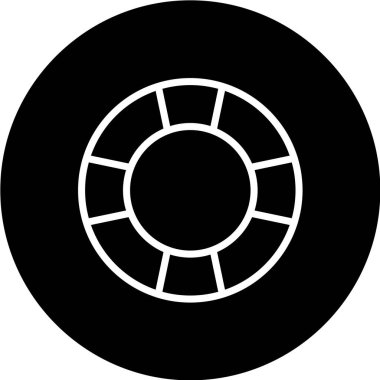 Bir çember simgesinin vektör illüstrasyonu