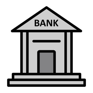 banka simgesi modada izole edilmiş arkaplan      