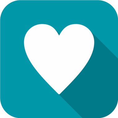 Kalp ikonu vektör illüstrasyonu