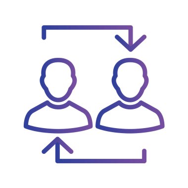 İş vektörü illüstrasyonu beyaz arkaplanda izole edildi 